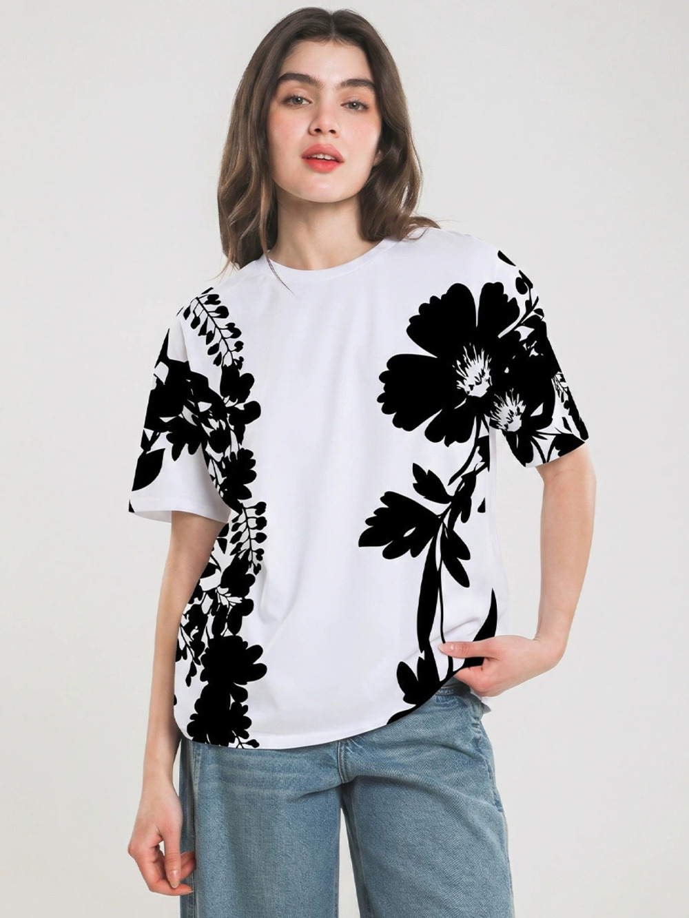 ZARA Summer Fashion Russian Style Loose Short Sleeve Pullover T Shirt